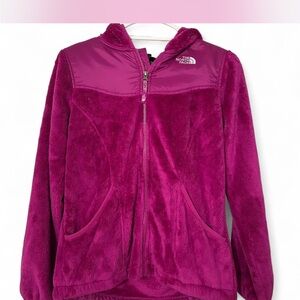 The North Face Bright Magenta Girls Fuzzy Jacket - Hooded